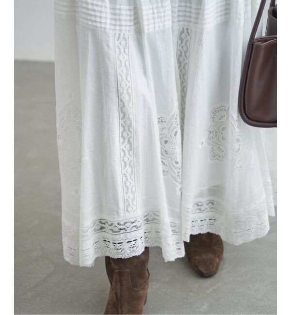 IENA「《WEB限定/追加3》コットンレーススカート」|スカート|