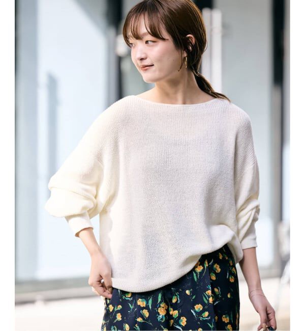 SLOBE IENA「《追加予約》リネン混畦ニット」|ニット・セーター|