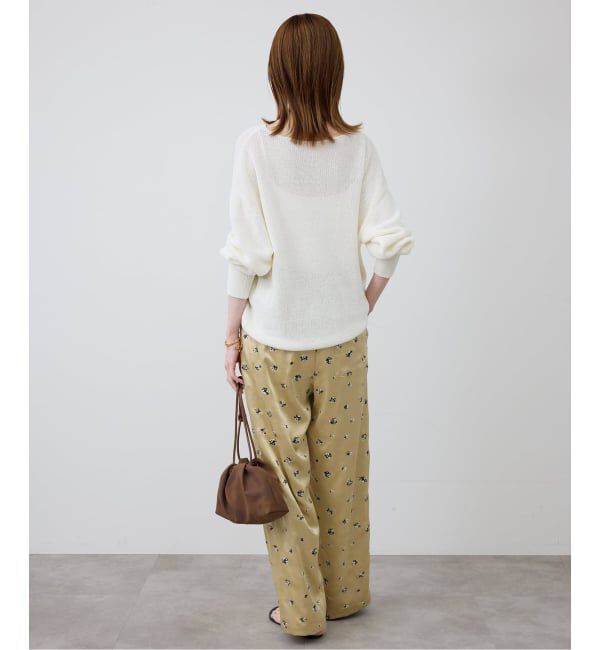 SLOBE IENA「《追加予約》リネン混畦ニット」|ニット・セーター|