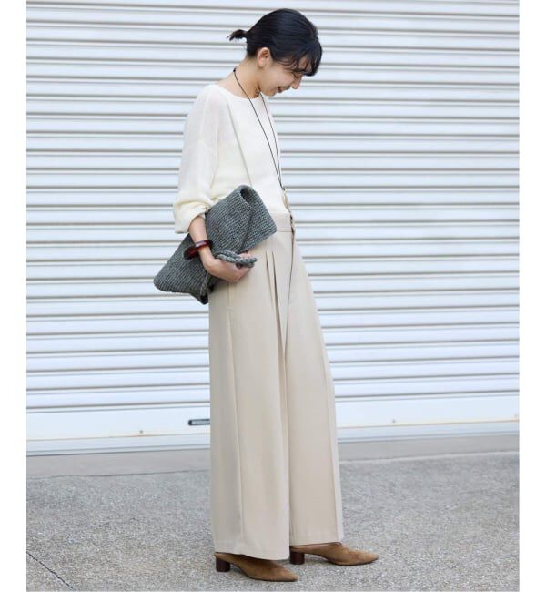 SLOBE IENA「《追加予約》リネン混畦ニット」|ニット・セーター|