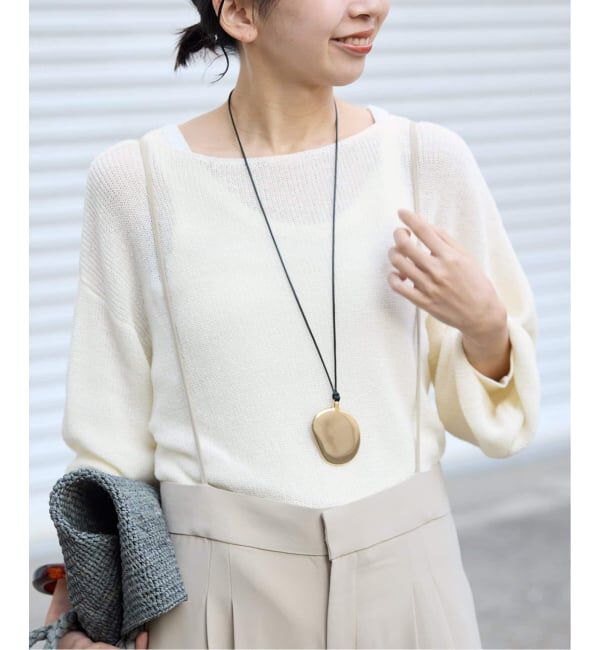 SLOBE IENA「《追加予約》リネン混畦ニット」|ニット・セーター|