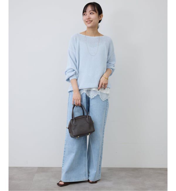 SLOBE IENA「《追加予約》リネン混畦ニット」|ニット・セーター|