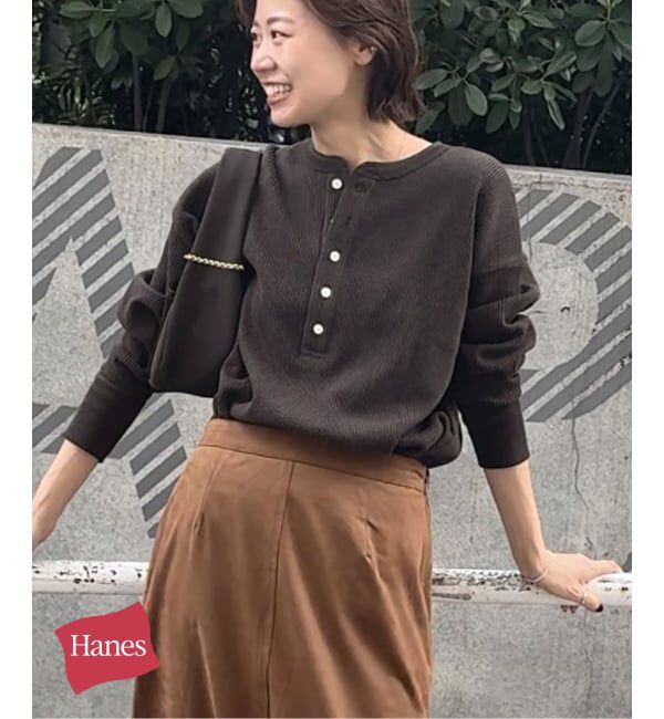 JOURNAL STANDARD relume「別注【Hanes / ヘインズ】ワッフルヘンリーネックプルオーバー」|Tシャツ・カットソー|