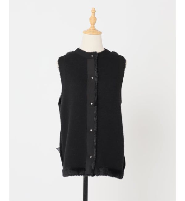 JOURNAL STANDARD「《追加2》ダブルフェイスフェザークルーネックベスト」|ベスト・ジレ|