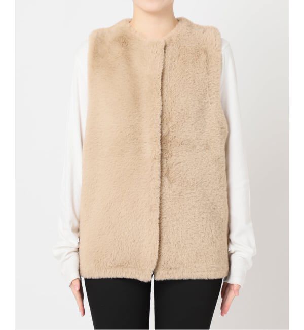 JOURNAL STANDARD「《追加2》ダブルフェイスフェザークルーネックベスト」|ベスト・ジレ|