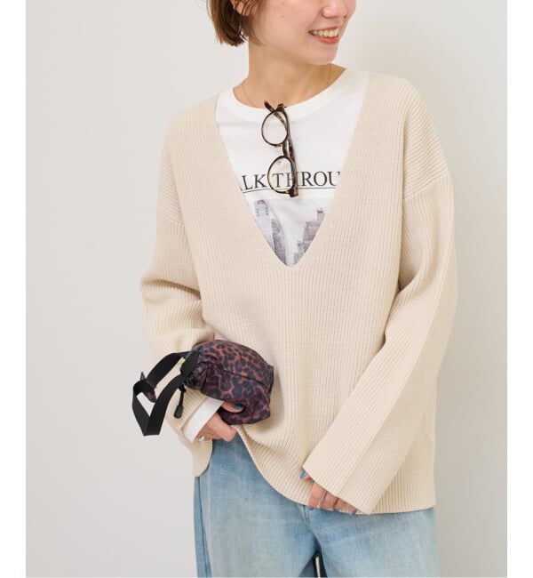 JOURNAL STANDARD relume「【MULTI FUNC+】Vネックプルオーバー」|ニット・セーター|ナチュラル
