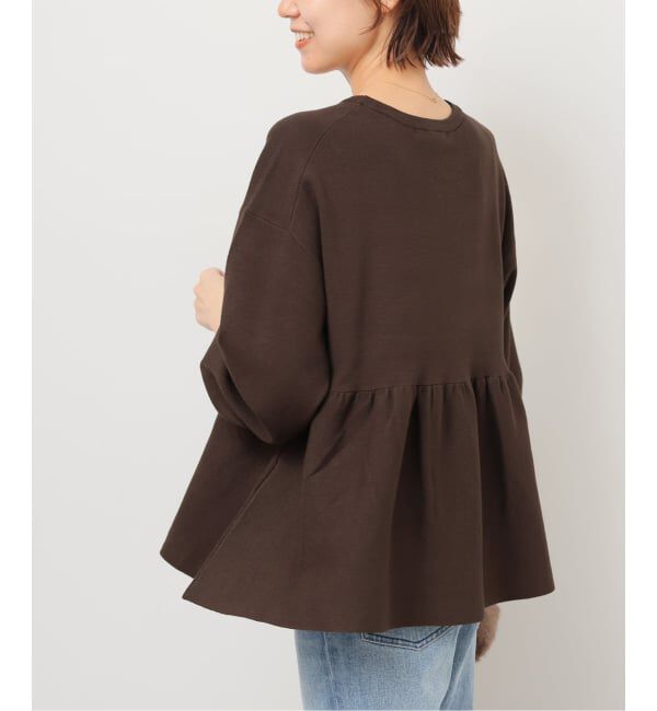 JOURNAL STANDARD relume「《WEB限定追加》ウォッシャブルペプラムプルオーバー」|ニット・セーター|ブラウン