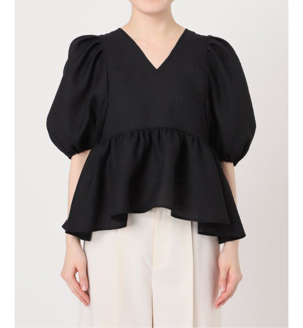 NOBLE「《追加》【洗える】シアーノイズジャガードブラウス」|シャツ・ブラウス|