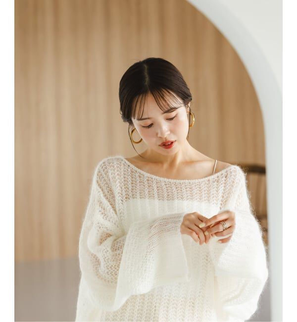 NOBLE「モヘヤウールシアープルオーバー」|ニット・セーター|