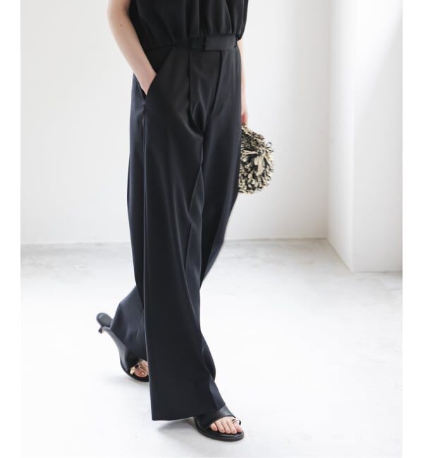 NOBLE「《追加》【洗える】エステルツイルストレッチスラックスパンツ 8」|スラックス|