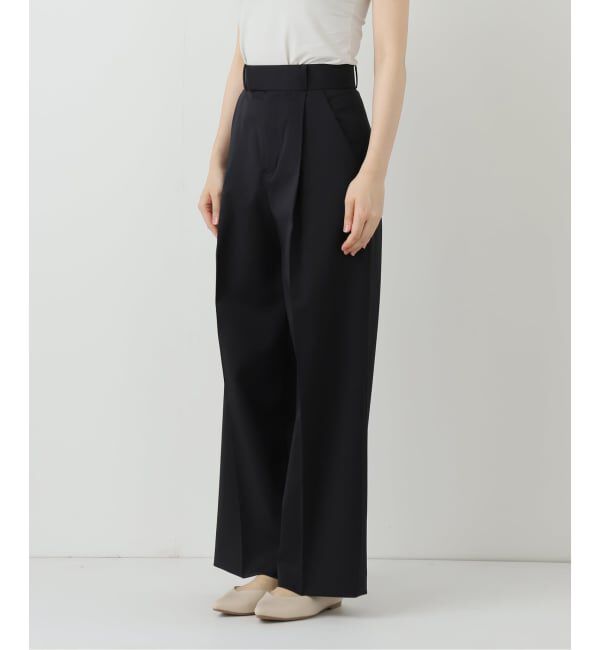 NOBLE「《追加》【洗える】エステルツイルストレッチスラックスパンツ 8」|スラックス|