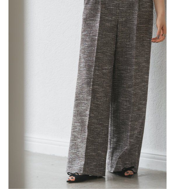 NOBLE「ライトツイードスラックスパンツ」|スラックス|