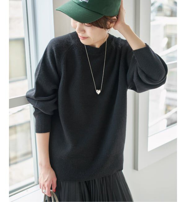 Spick and Span「《WEB限定カラー有り》ウールカシミヤ ラグランクルーネックニット」|ニット・セーター|