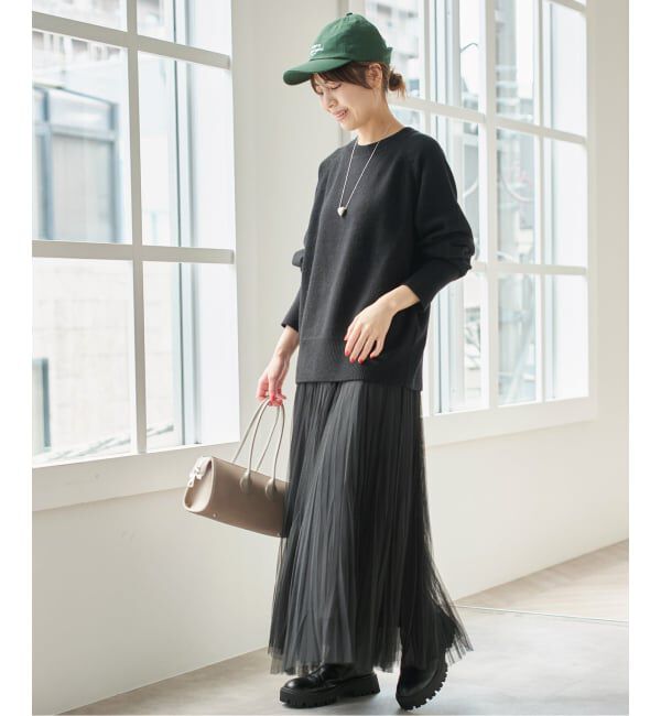 Spick and Span「《WEB限定カラー有り》ウールカシミヤ ラグランクルーネックニット」|ニット・セーター|