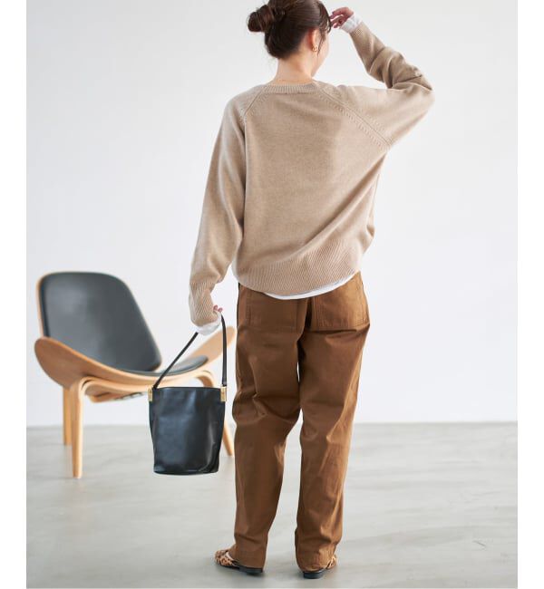 Spick and Span「《WEB限定カラー有り》ウールカシミヤ ラグランクルーネックニット」|ニット・セーター|