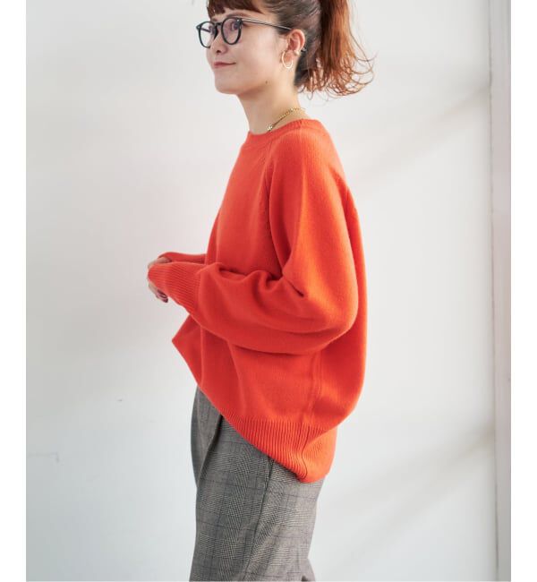 Spick and Span「《WEB限定カラー有り》ウールカシミヤ ラグランクルーネックニット」|ニット・セーター|