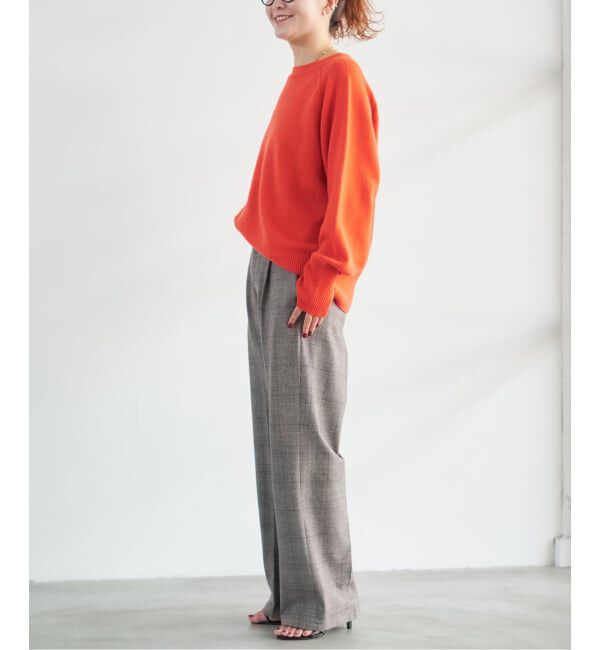 Spick and Span「《WEB限定カラー有り》ウールカシミヤ ラグランクルーネックニット」|ニット・セーター|