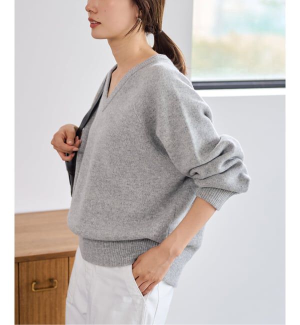 FRAMeWORK「≪WEB限定 / 追加≫AQUA Vネックプルオーバー」|ニット・セーター|