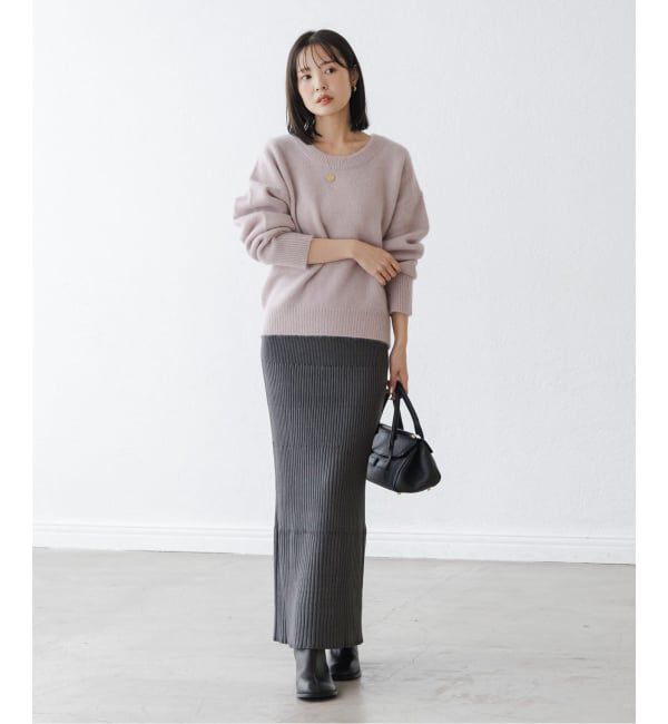 NOBLE「《追加2》リブニットタイトスカート」|スカート|
