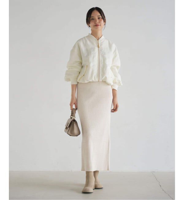 NOBLE「《追加2》リブニットタイトスカート」|スカート|