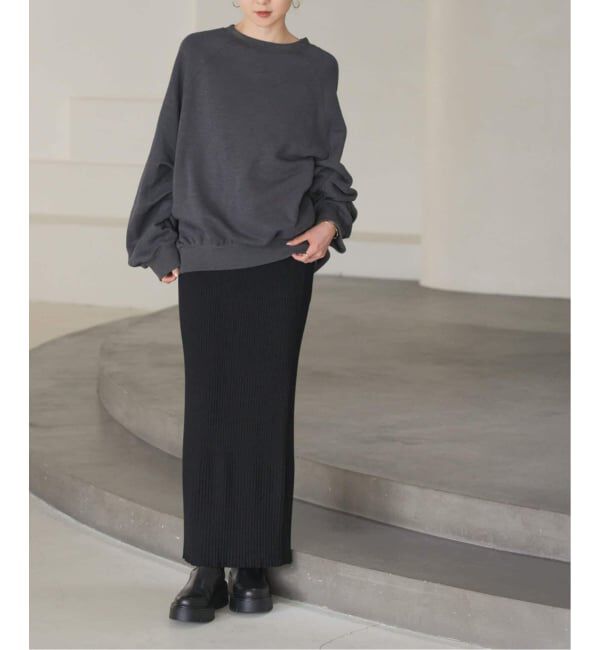 NOBLE「《追加2》リブニットタイトスカート」|スカート|