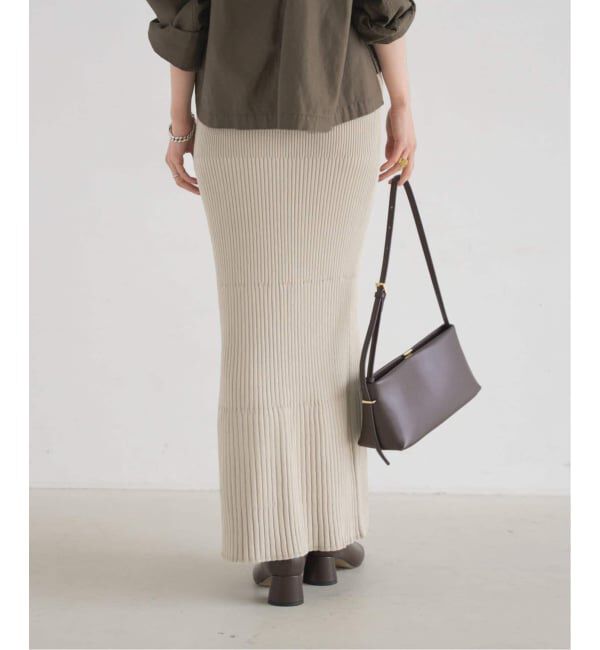 NOBLE「《追加2》リブニットタイトスカート」|スカート|