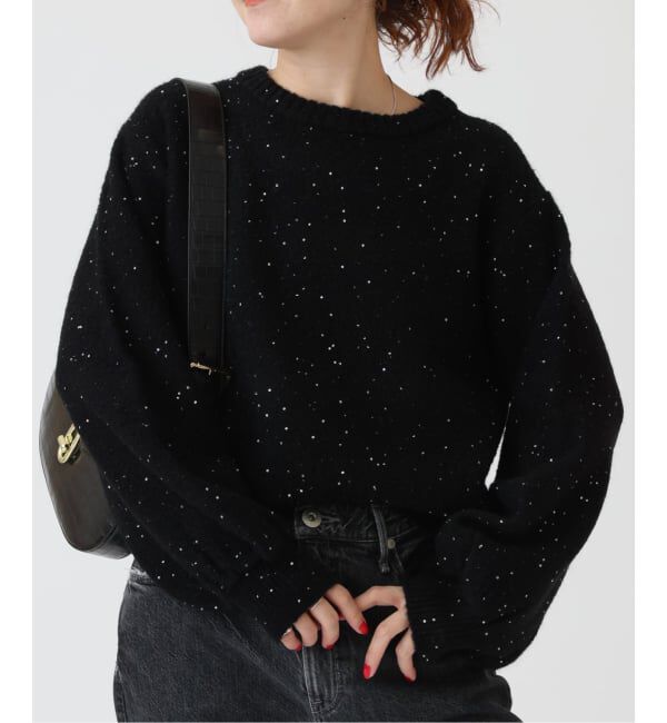 Spick and Span「《新色有り / 追加》スパンコールショート丈ニット」|ニット・セーター|