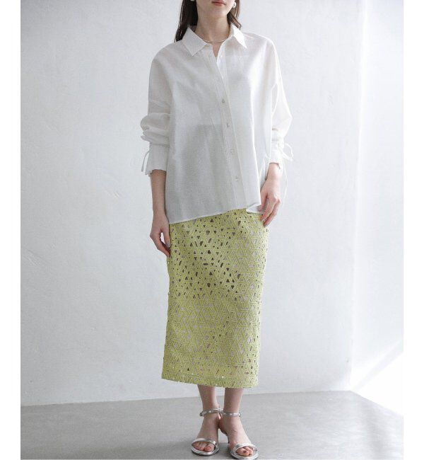 「《追加3》【洗える】レースタイトスカート」|スカート|
