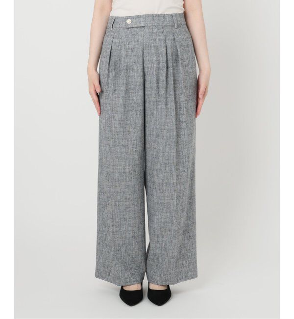  「【洗える】ツイードワイドパンツ」|スラックス|