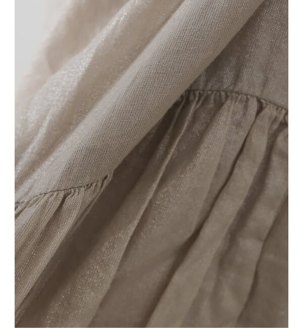  「【洗える】ローン箔加工ティアードスカート」|スカート|