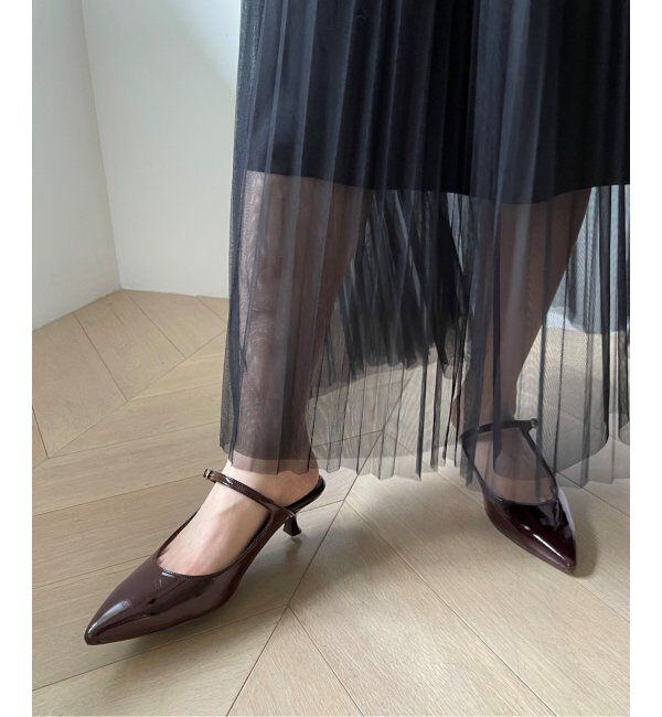  「4.5cmポインテッドストラップミュール」|パンプス|