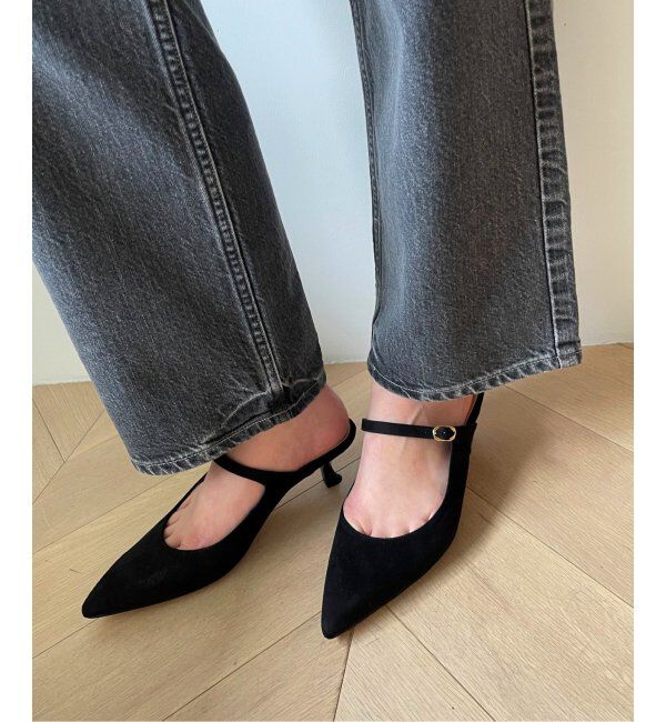  「4.5cmポインテッドストラップミュール」|パンプス|