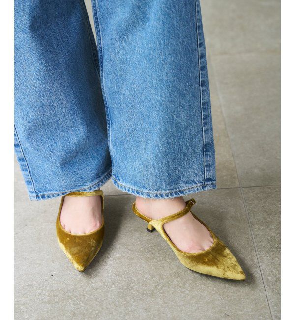  「4.5cmポインテッドストラップミュール」|パンプス|マスタード