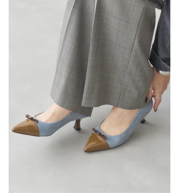  「5cmポインテッドマーブルリボンパンプス」|パンプス|