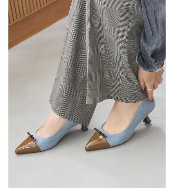  「5cmポインテッドマーブルリボンパンプス」|パンプス|