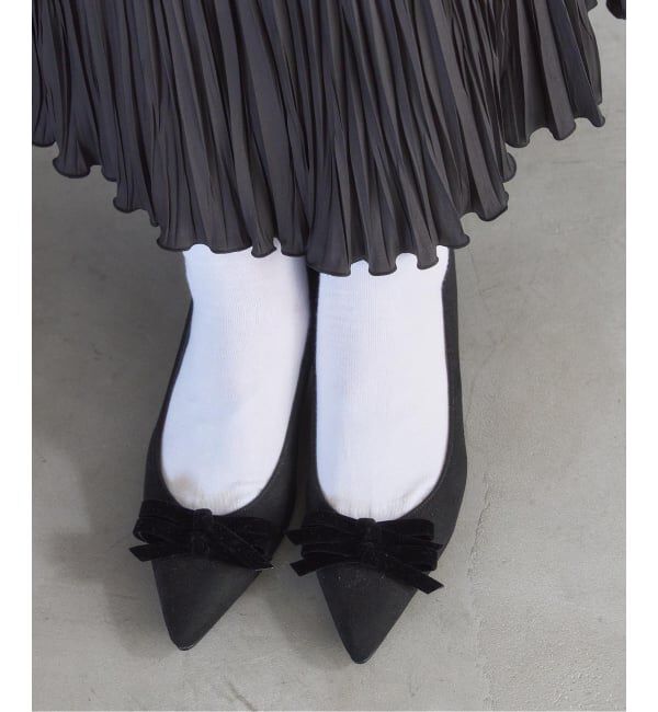  「4.5cmポインテッドダブルリボンパンプス」|パンプス|