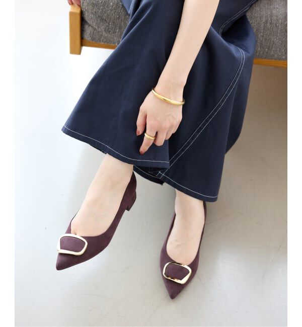  「《追加》3cmポインテッドニュアンスバックルパンプス」|パンプス|