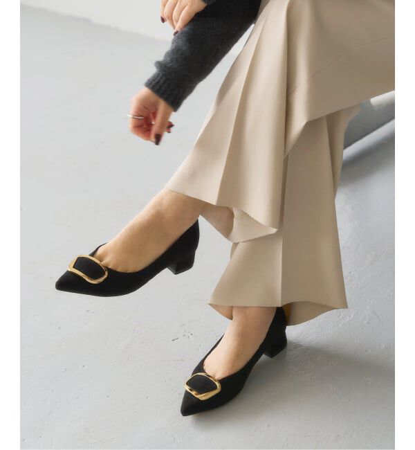  「《追加》3cmポインテッドニュアンスバックルパンプス」|パンプス|