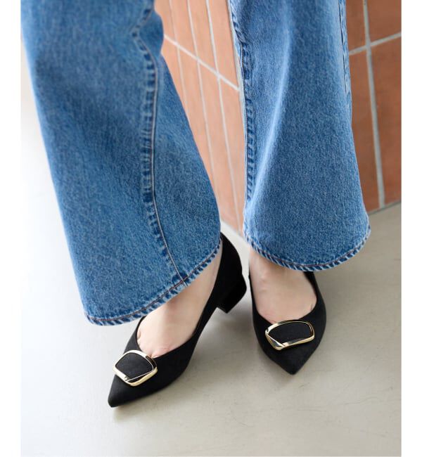  「《追加》3cmポインテッドニュアンスバックルパンプス」|パンプス|