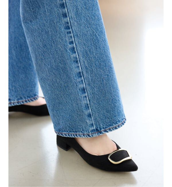  「《追加》3cmポインテッドニュアンスバックルパンプス」|パンプス|