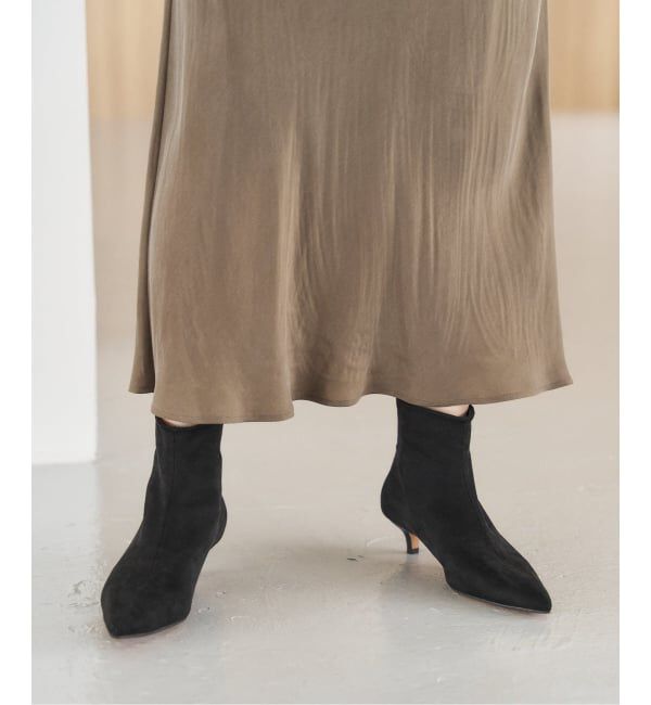  「4cmポインテッドショートブーツ」|ショートブーツ|