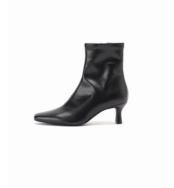  「《追加》6cmフレンチスクエアフィットショートブーツ」|ショートブーツ|