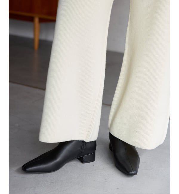  「《追加》3cmフレンチスクエアフィットショートブーツ」|ショートブーツ|