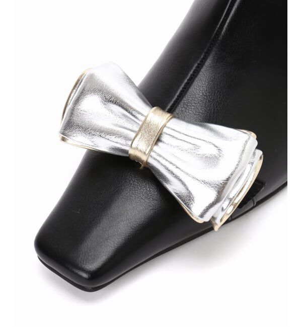  「4.5cm2WAYリボンショートブーツ」|ショートブーツ|