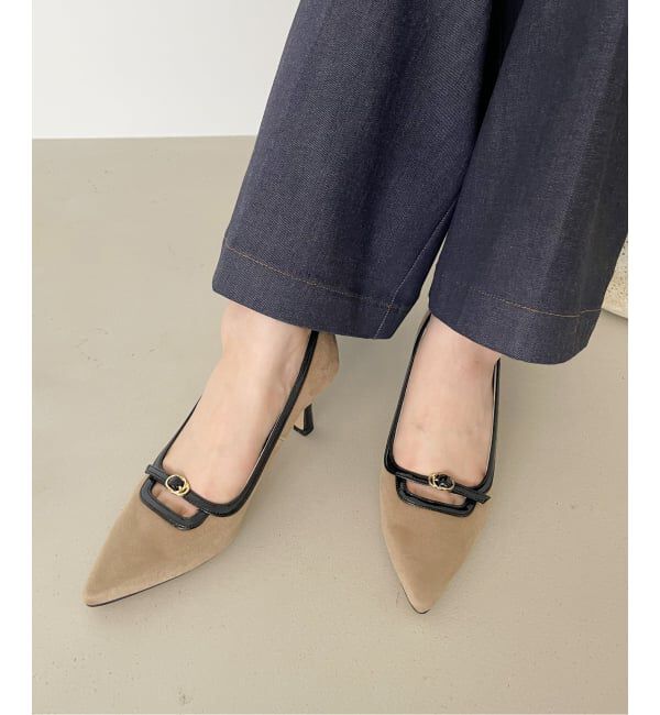  「6.5cmポインテッドフロントベルトパンプス」|パンプス|