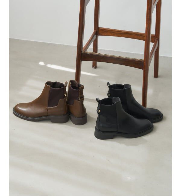  「モールドストレッチショートブーツ」|ショートブーツ|