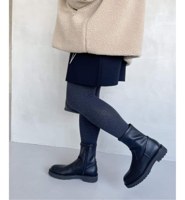  「《追加6》3.5cmトラックソールフィットショートブーツ」|ショートブーツ|