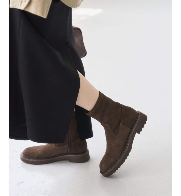  「《追加6》3.5cmトラックソールフィットショートブーツ」|ショートブーツ|