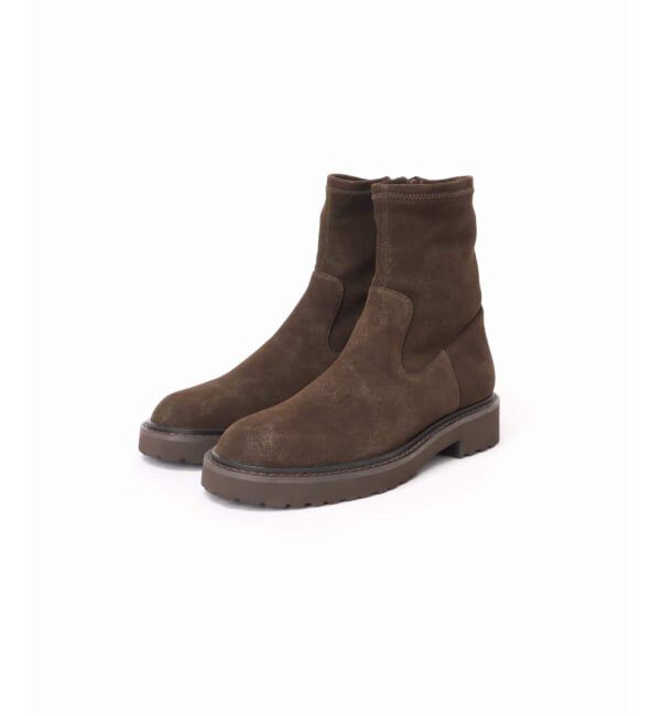  「《追加6》3.5cmトラックソールフィットショートブーツ」|ショートブーツ|