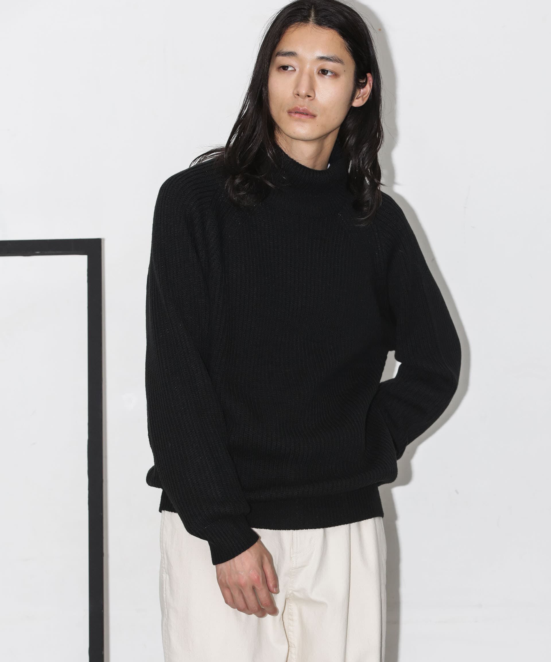 nano･universe「ベーシック畦編みタートルニット」|ニット・セーター|